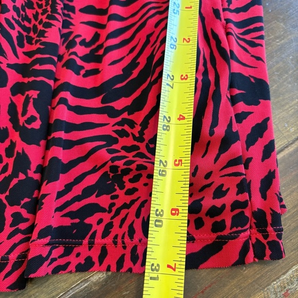 Alice + Olivia Tabitha Fitted Dress Red Cheetah Animal Print Edgy Mini Short - Picture 5 of 10